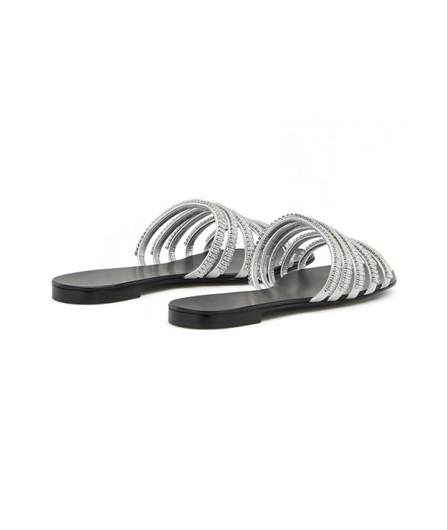 Rhinestone Flat Sandals