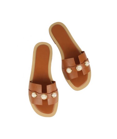 Luxury women's flat slippers