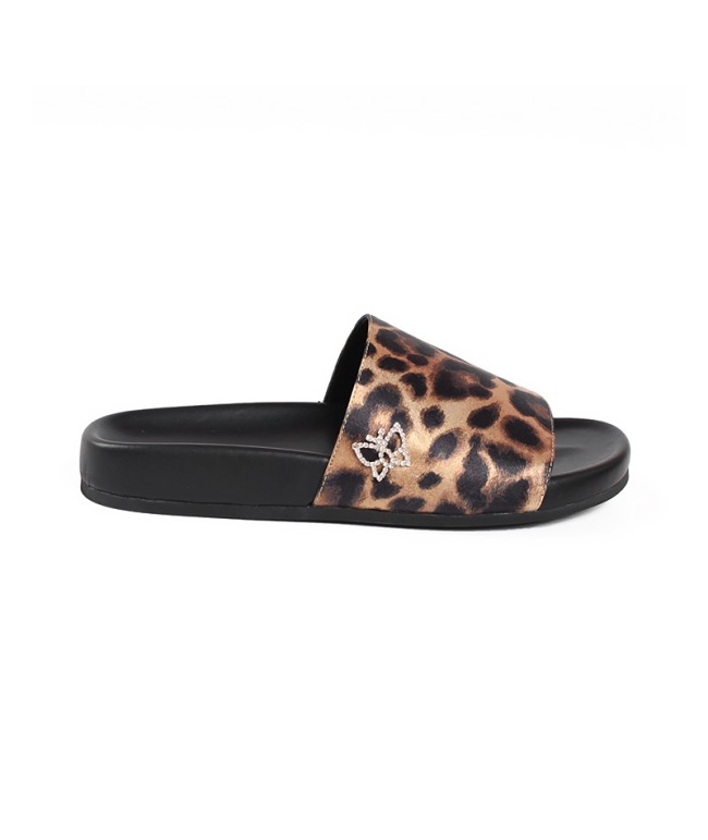 Leopard Print Flat Slippers