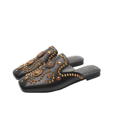 Metal Studded Mules