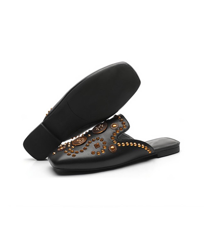 Metal Studded Mules