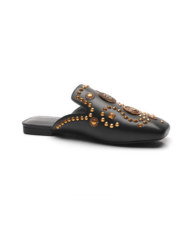 Metal Studded Mules