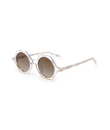 Polygonal Round Sunglasses