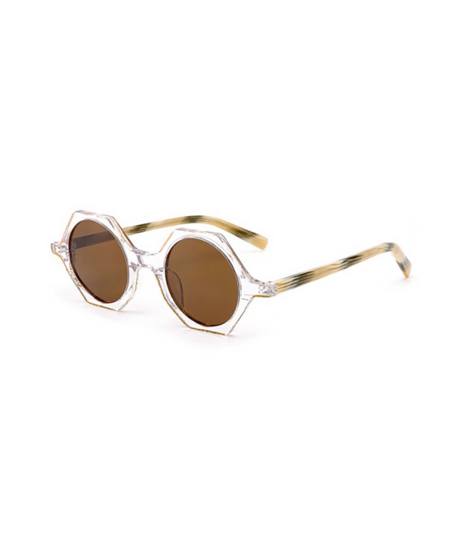 Polygonal Round Sunglasses